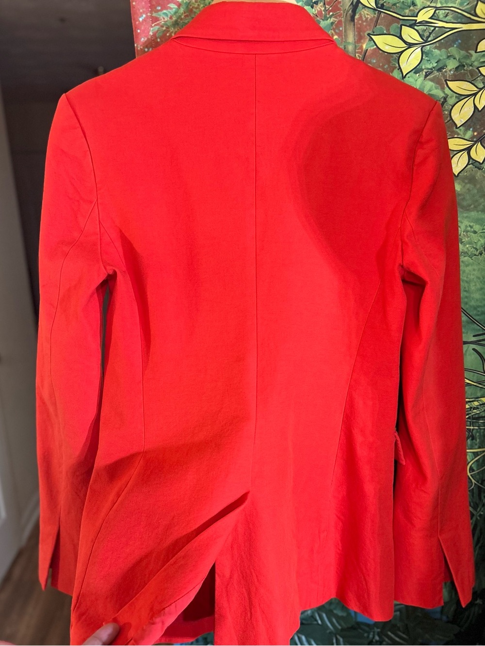 Derek Lam Vibrant Orange/Red Single-Button Lined Blazer w Pockets: EC - Picture 7 of 10